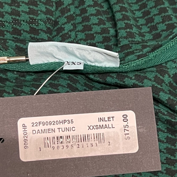 NWT Bryn Walker Women's S, XXS Green Inlet Houndstooth Damien Tunic Dress - Picture 10 of 10